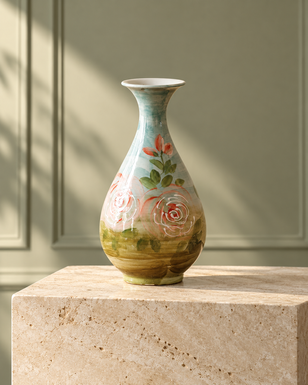 SOGNA Heritage Botanical Vase in a luxury botanical museum setting