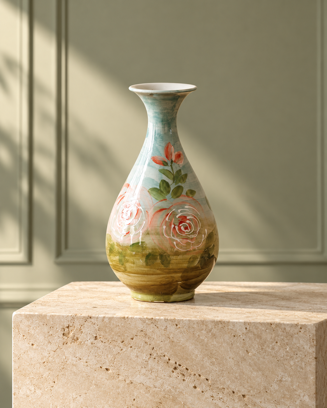 SOGNA Heritage Botanical Vase in a luxury botanical museum setting